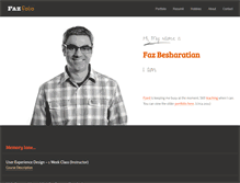 Tablet Screenshot of fazfolio.com
